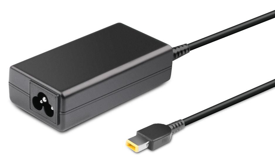AC-adapter CoreParts 45W, 20V/2,25A, till Lenovo Plug:Square, inkl. EU-strömkabel, bild 2