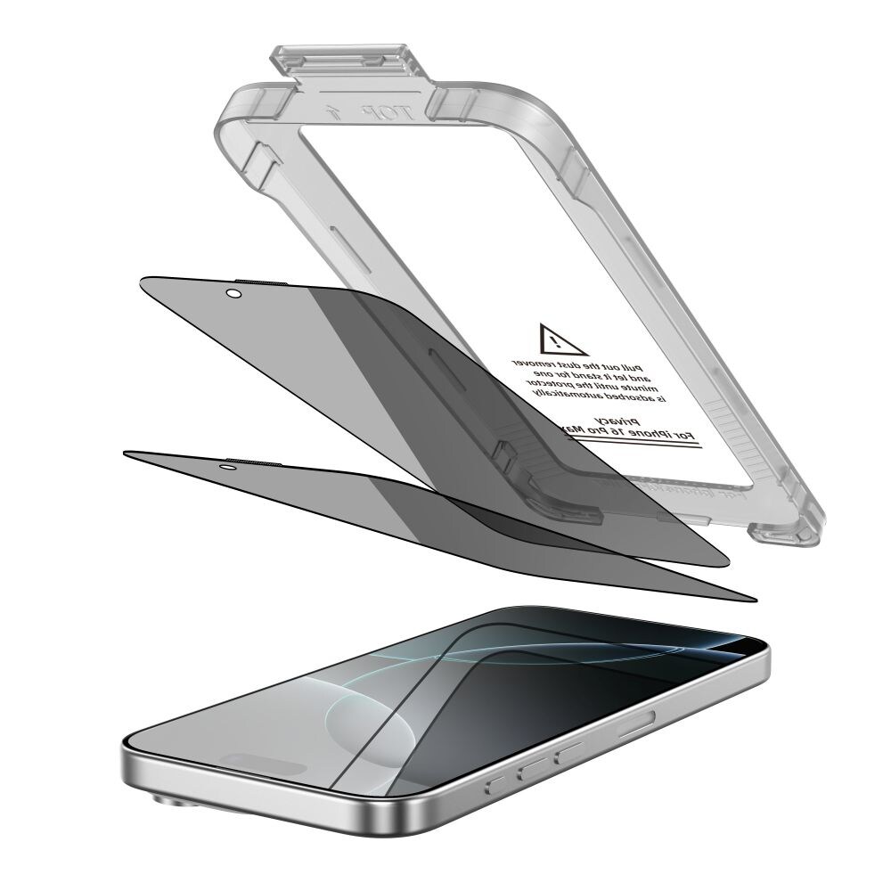 Tech-Protect Quick Set Spy+ Privacy Glass 2-pack för iPhone 16 Pro Max, bild 2