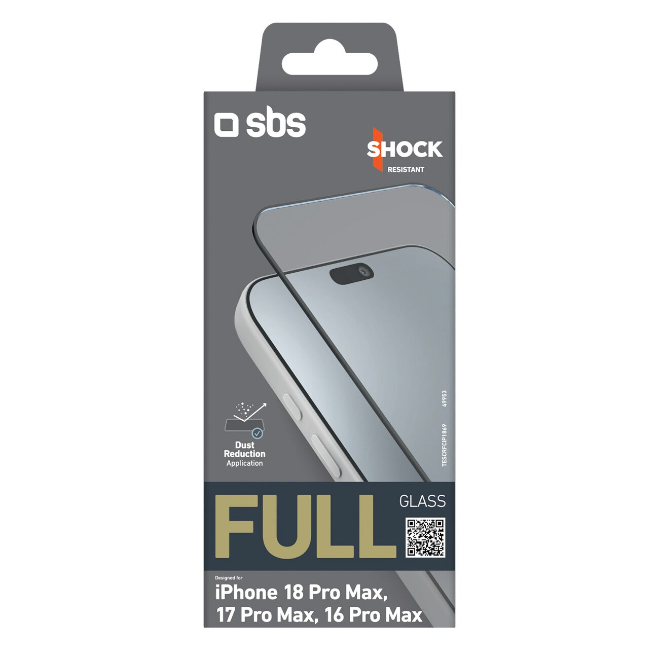 SBS Full Glass härdat glas för iPhone 18 Pro Max / 17 Pro Max / 16 Pro Max, bild 2