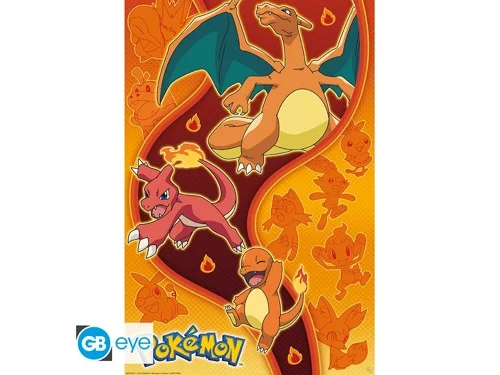 ABYstyle - POKEMON Poster Fire Type (91.5x61cm) - Affisch, bild 2
