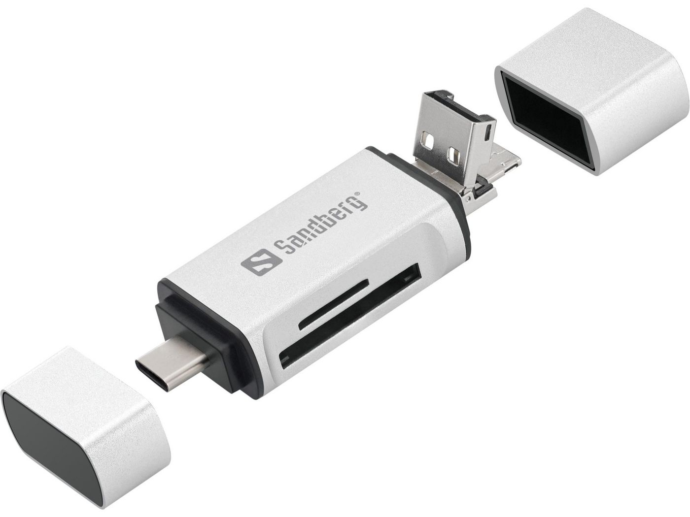 USB-C / USB 3.0 / Micro-USB kortläsare Sandberg, SD / MicroSD, bild 4