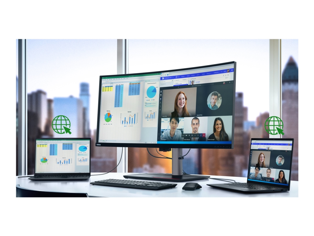 Lenovo ThinkVision P40w-20 40" - böjd - 5120x2160 - IPS - 75Hz, bild 2