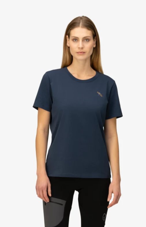 Norrøna /29 Cotton Activity Embroidery T-Shirt W Indigo Night - L