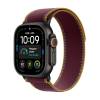 Apple Watch Ultra 4 GPS + Cellular 49 mm svart titan, bourgogne Terrängloop - M/L