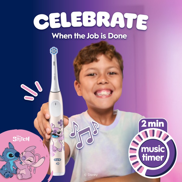 Oral-B iO2 Kids eltandborste 6+, Angel (Lilo & Stitch), bild 5