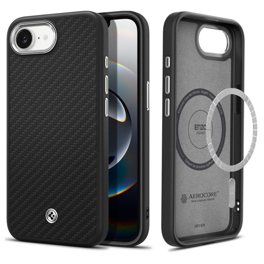 Spigen Enzo Aramid, Mobilskal, Apple, iPhone 16e, 15,5 cm (6.1), Svart, bild 2