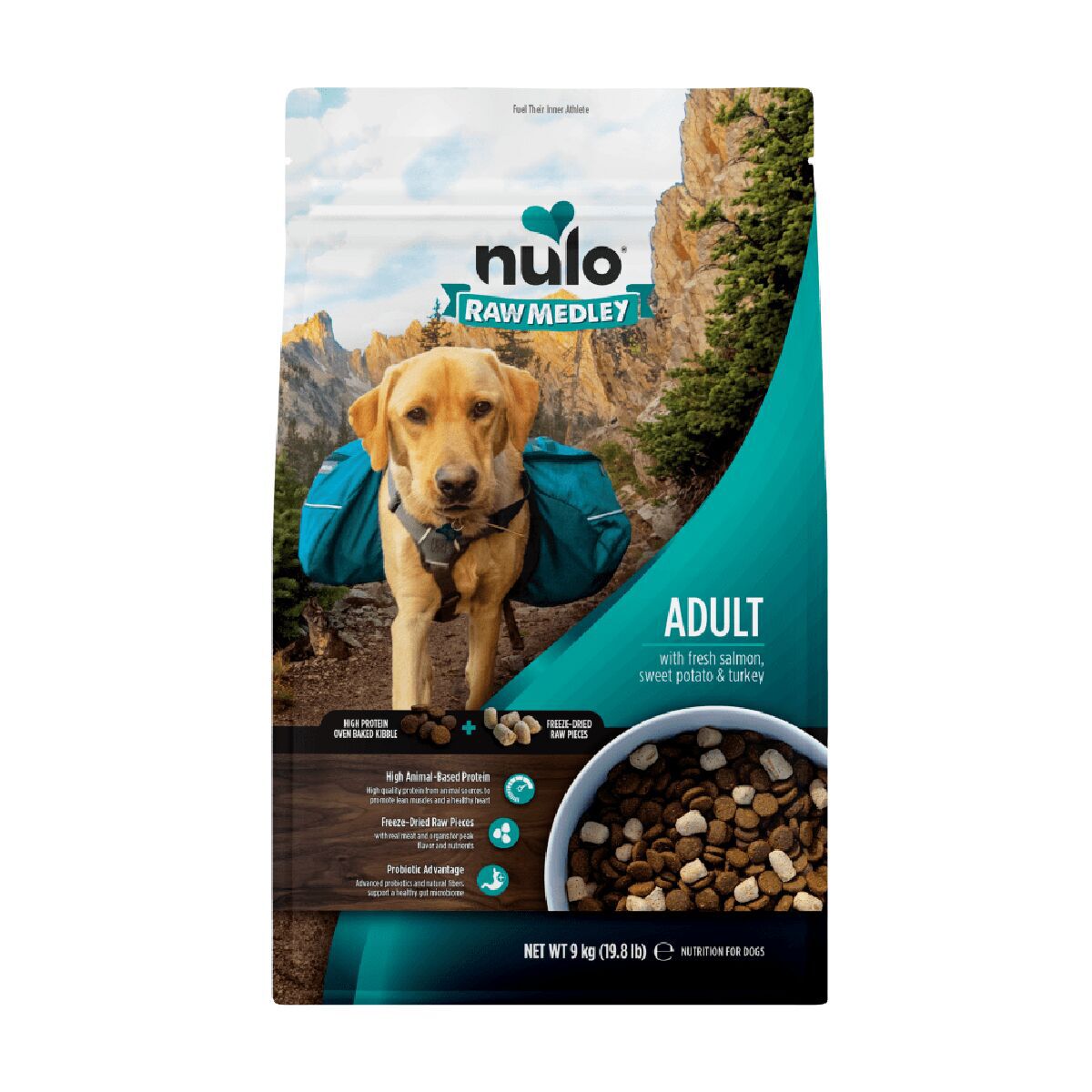 Nulo Raw Medley Dog Adult Fresh Salmon, Sweet Potato & Turkey Torrfoder till Hund 9kg