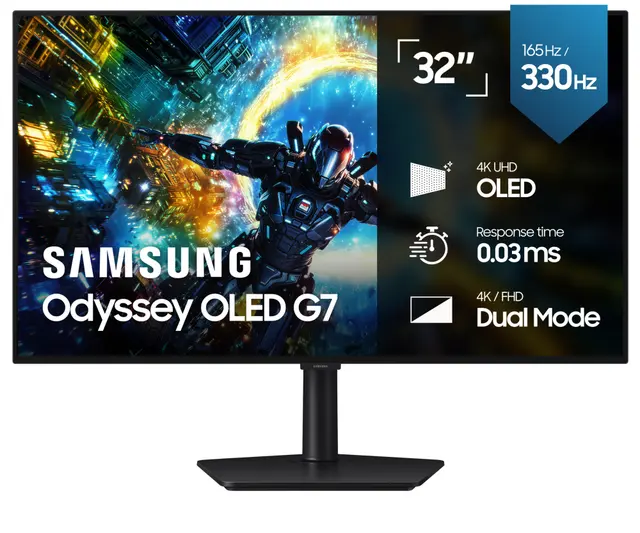 Samsung Odyssey OLED G7 G73SH 32" 4K gamingskärm, bild 2