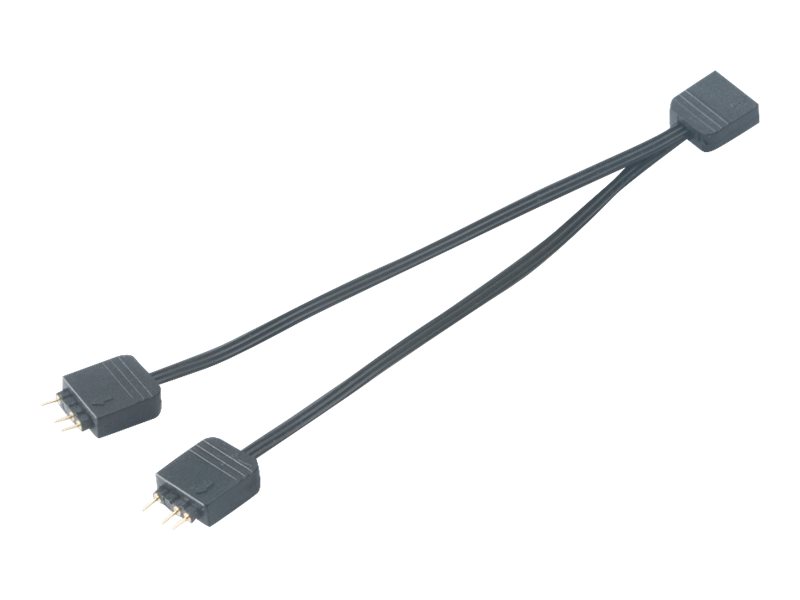 Akasa AK-CBLD08-12BK - RGB LED-delare - adresserbara RGB LED-anslutningar med 3 stift (hona) till adresserbara RGB LED-anslutningar med 3 stift (hane) - 12 cm