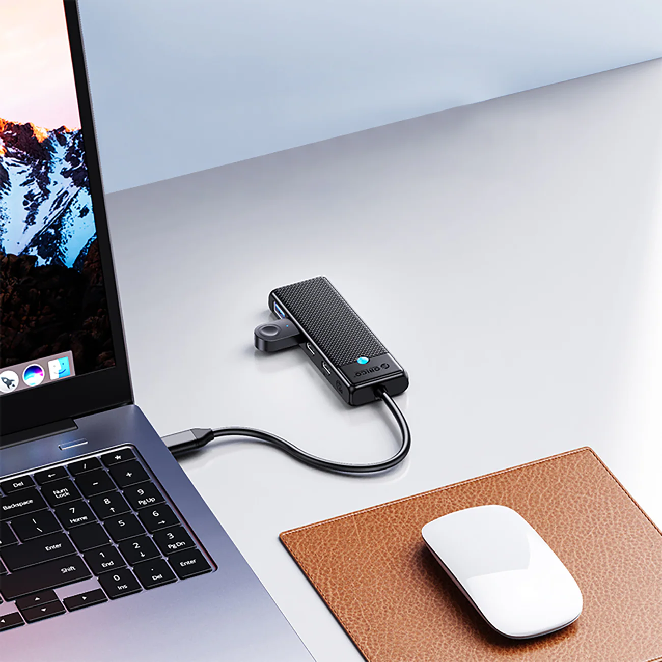 Orico PAPW4A-C3 USB-A Hub Dockningsstation 4x USB-A 3.0 - Svart, bild 5