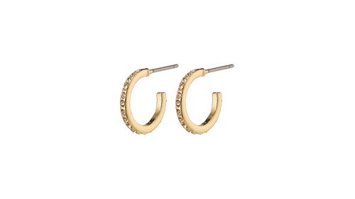PILGRIM - Roberta Small Crystal Semi-Hoops - Gold Plated - 13 mm, bild 3