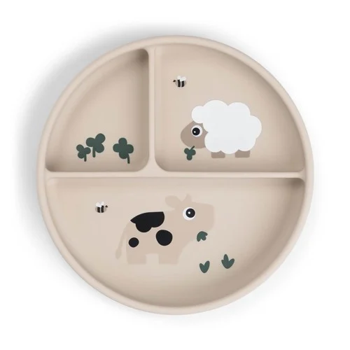 Done by Deer Stick&Stay Compartment Plate Tiny Farm, Sand, bild 2