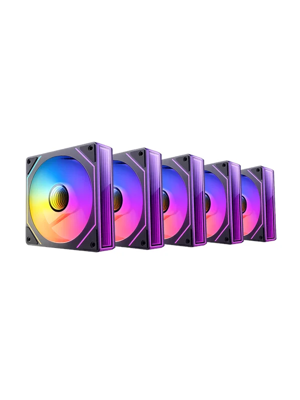 DUTZO INF 120 PWM ARGB (2-pack) - Chassi fläkt - 120mm - Svart med RGB LED - 28 dBA