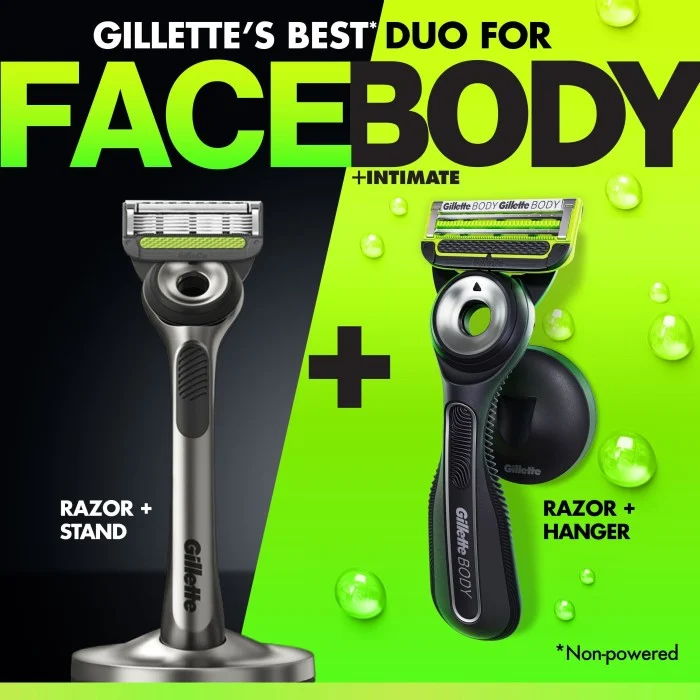 GilletteLabs Rakhyvel Duo-pack, Exfolierande rakhyvel för ansikte & kropp + intimrakhyvel, bild 2