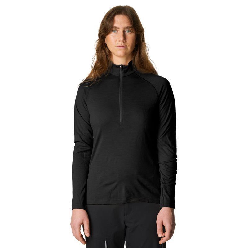 Houdini W's Puremerino Half Zip True Black - S