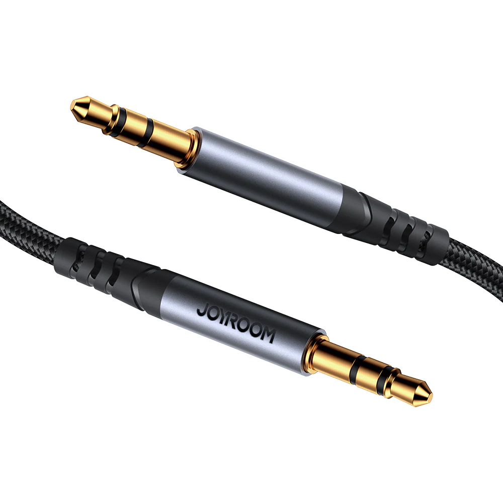Joyroom stereoljudkabel AUX 3,5 mm minijack 1,2 m svart (SY-A08)