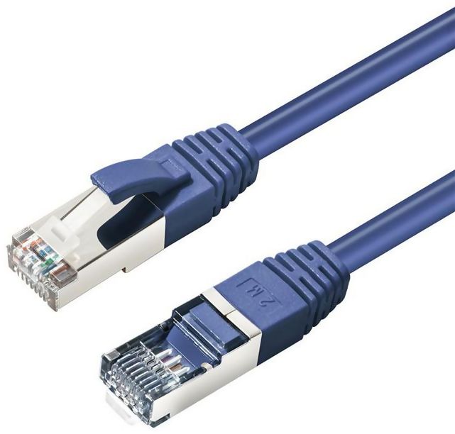 MicroConnect CAT6A S/FTP Nätverkskabel - 0,5m - Blå