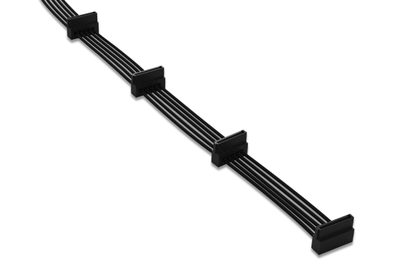 be quiet CS-6940 SATA-strömkabel 4x SATA 15-pin, 90 cm, för modulära nätaggregat