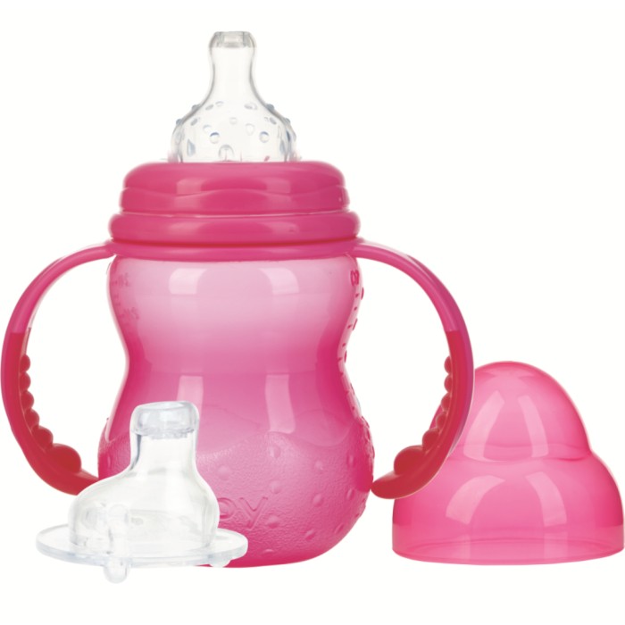 Nûby Training Bottle Wide Neck 240 ml 0M+ Pink