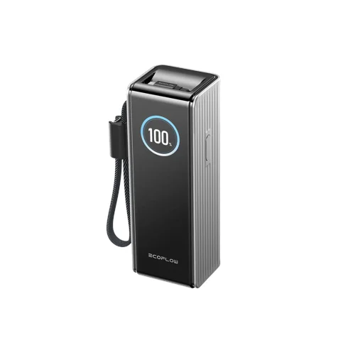 EcoFlow RAPID (25000 mAh, 170 W) – Inbyggd kabel – Powerbank – Silver