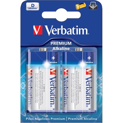 Batteri Verbatim D alkaliskt, LR20, 2-pack, bild 3