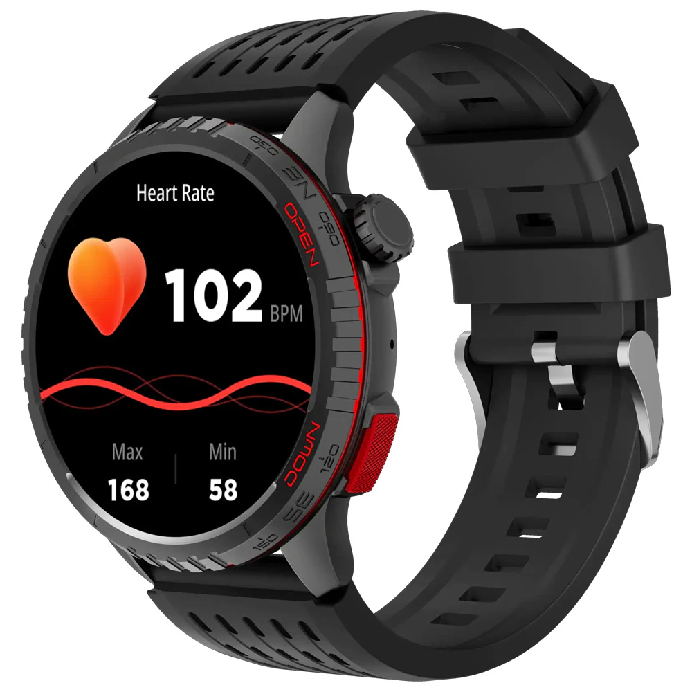 Denver SWG-345B Smartwatch - Svart / GPS-klocka med pekskärm / Smartklocka med AMOLED