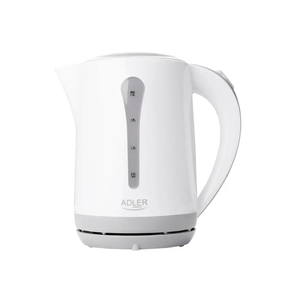 Adler AD 1244, 2,5 l, 2200 W, Vit, Plast, Vattennivå indikator