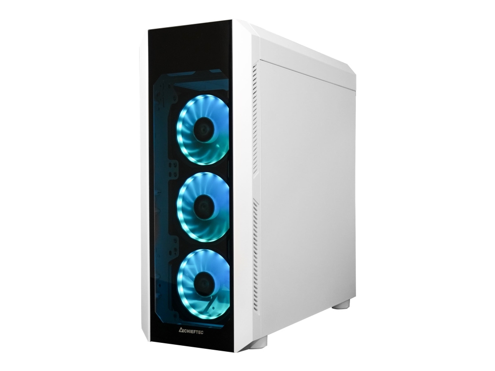 Chieftec SCORPION 3 GL-03W-OP ATX-chassi, vit, härdat glas, utan nätaggregat