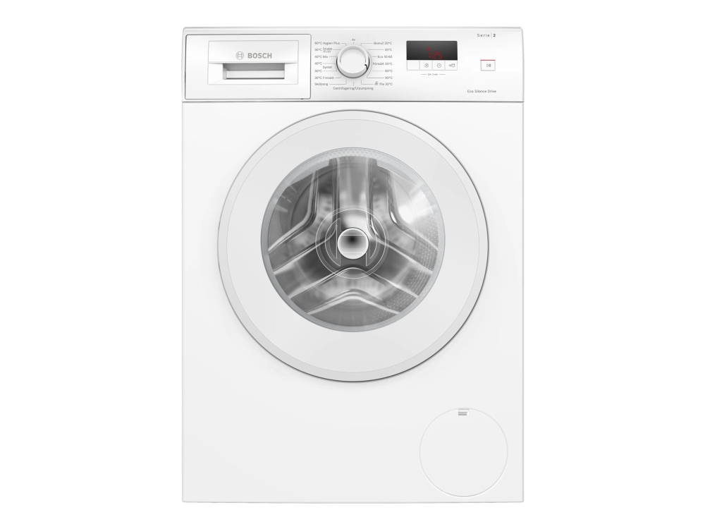 Bosch Serie | 2 WGE03200SN - Tvättmaskin - Fördjupning - bredd: 60 cm - höjd: 85 cm - frontmatad - 65 liter - 8 kg - 1200 rpm - vit