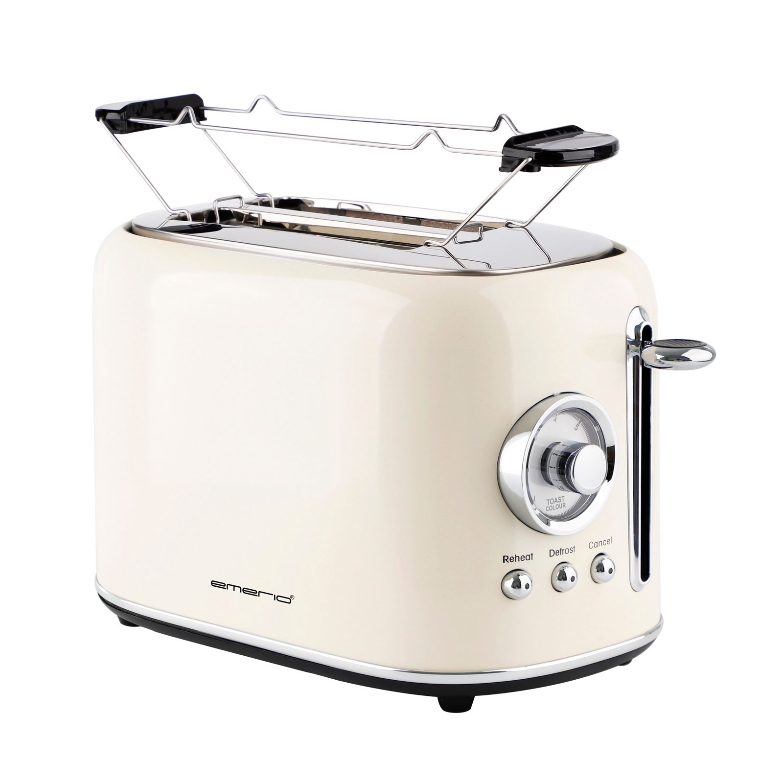 Emerio TO-133281.1 brödrost 800 W 2 skivor 7 rostningsnivåer, beige