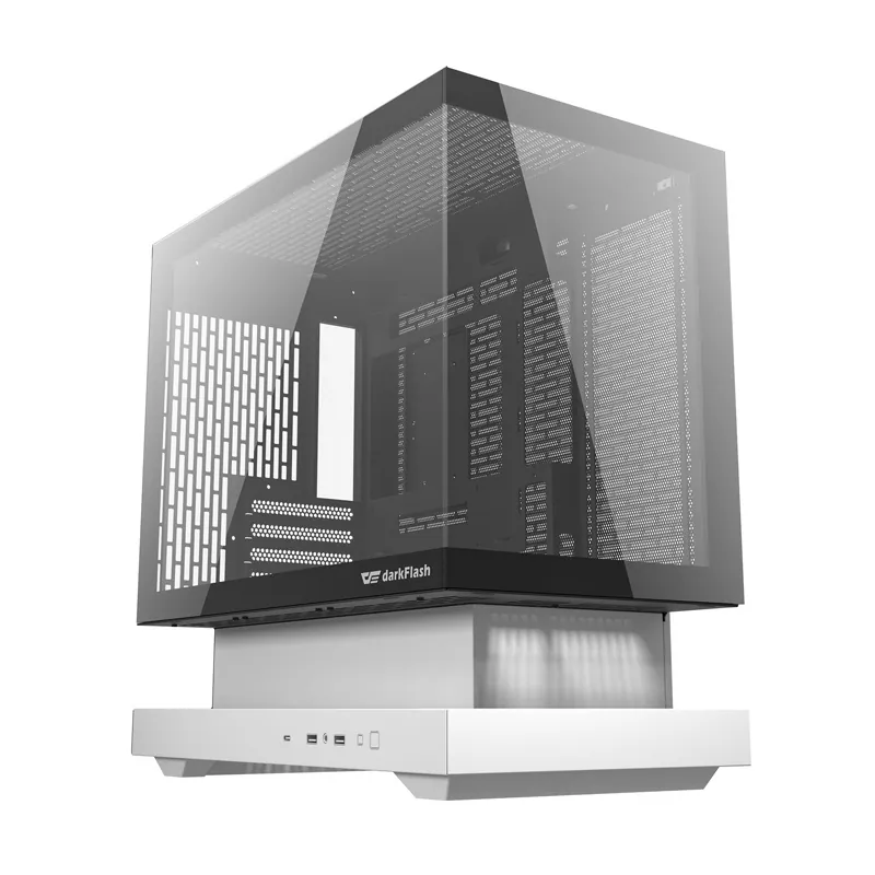 Darkflash F1 Computer Case with 6 ARGB Fans - Chassi - Vit