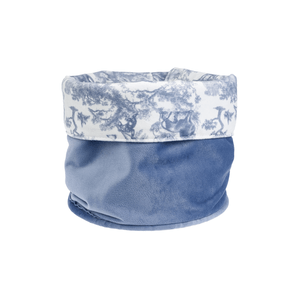 DARK Velvet Vanity Bag Large Country Blue Savannah Pattern