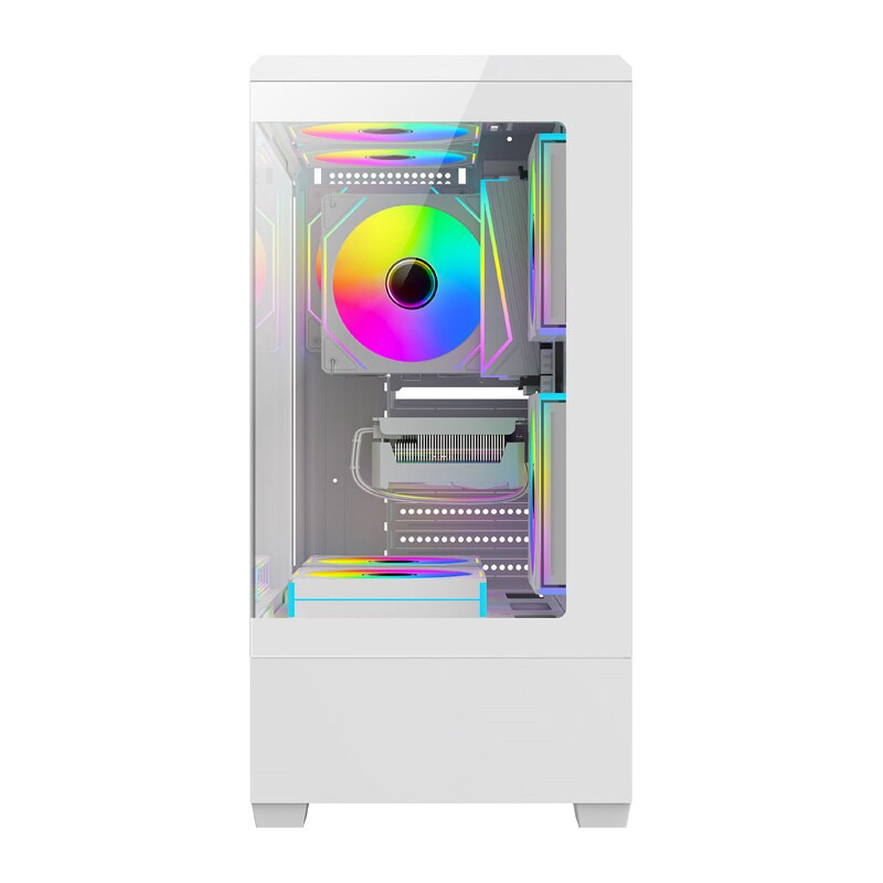 Darkflash C365 Computer Case + 5 Fans - Chassi - Vit, bild 4