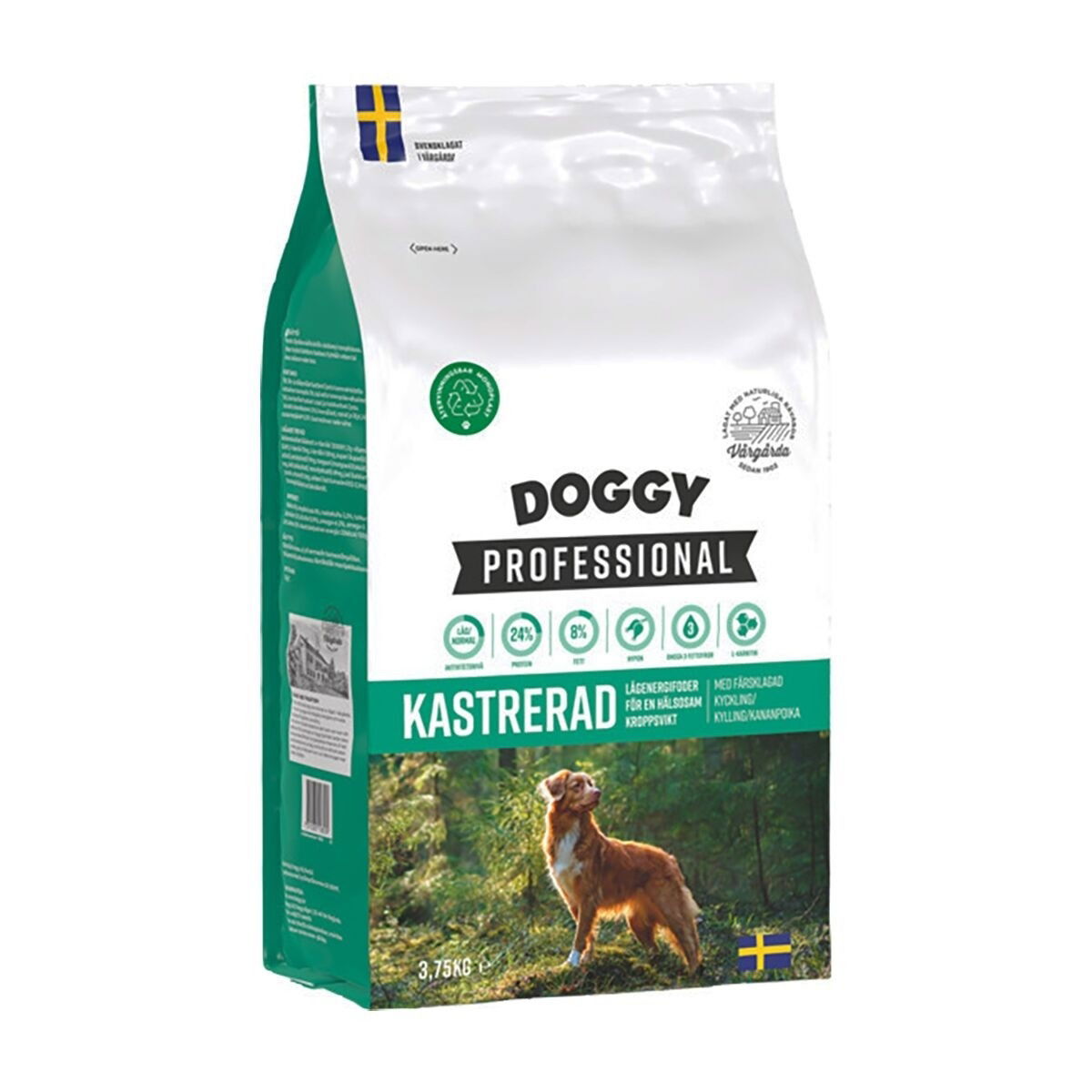 Doggy Professional Kastrerad Torrfoder till Hund 3,75 kg