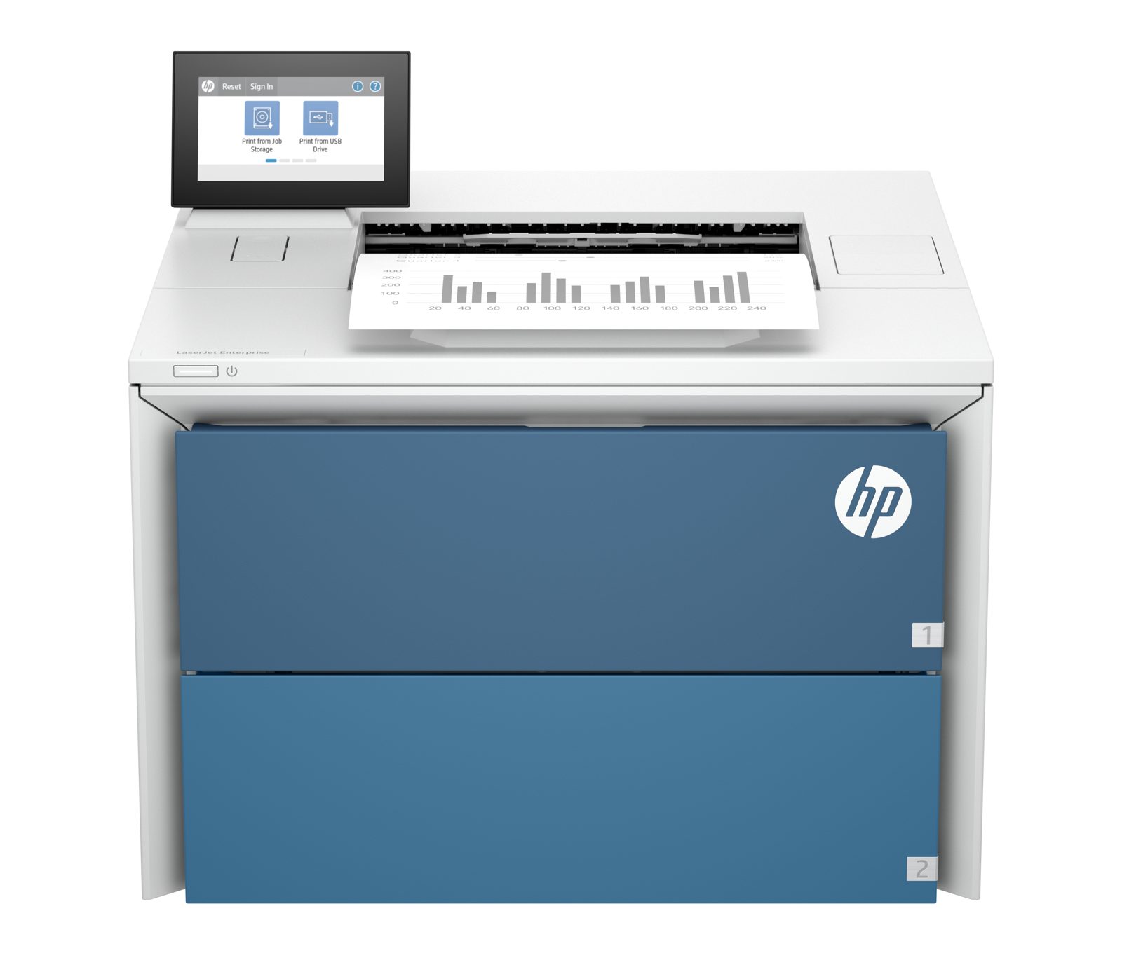 HP LaserJet Enterprise 5502dn - Skrivare - svartvit - Duplex - laser - A4/Legal - 1200 x 1200 dpi - upp till 52 sidor/minut - kapacitet: 650 ark - Gigabit LAN, USB 3.0, USB 2.0-värd, USB 3.0-värd, bild 4