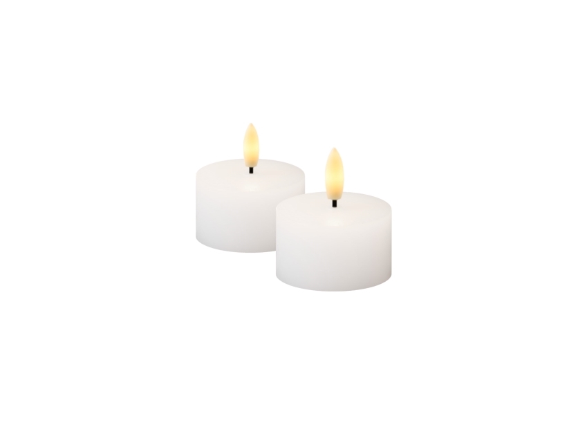 Sirius Sille värmeljus - Ø 6 cm - H 3,4 cm - 2 st