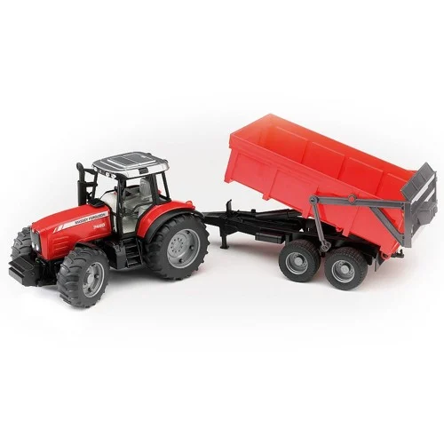 Bruder Massey Ferguson 7480 Traktor med tippsläp