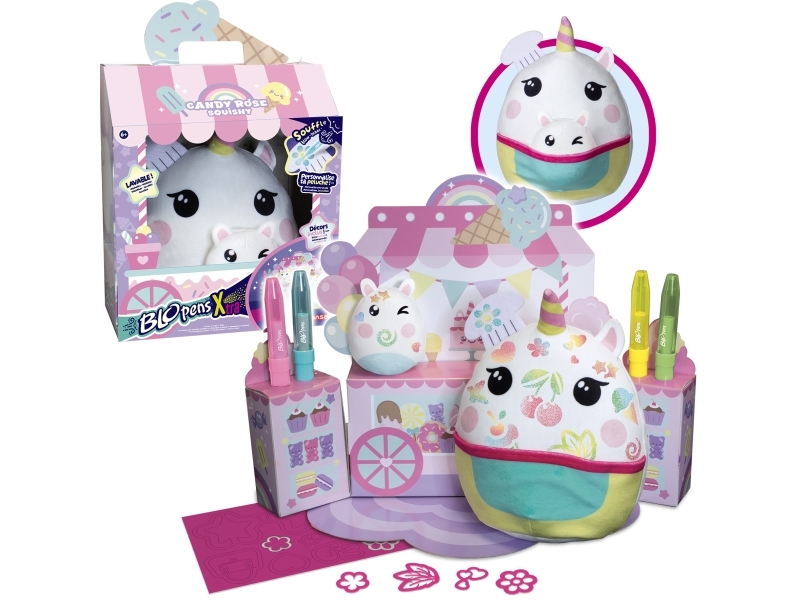 BLOpens Xtra Candy Rose Squishy pysselset, 2 gosedjur, 50 schabloner