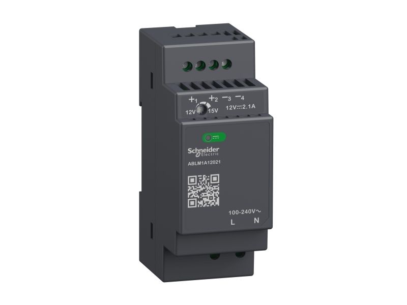 Strømforsyning Switch Mode 12V DC 2,1A modular, ABLM1A12021