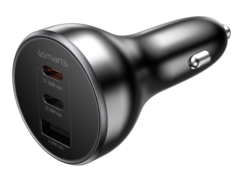 4Smarts VoltRoad Ultimate Billaddare 160W USB-C/USB-A – Svart