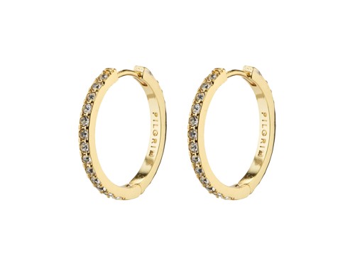 PILGRIM - EBNA Medium Crystal Hoops - Gold-Plated - 18 mm, bild 2