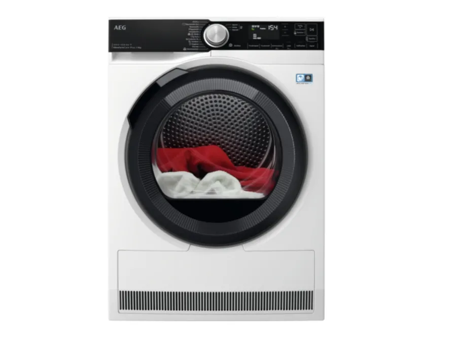 AEG TR9W80690 torktumlare 9 kg med värmepump, energiklass C, vit/antracit