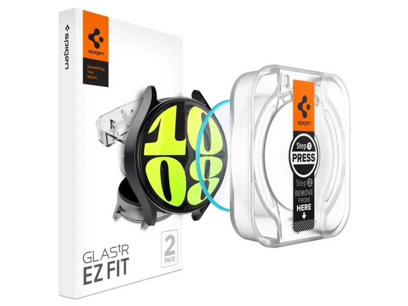 Spigen GLAS.tR EZ Fit, Skärmskydd, Smartwatch, Transparent, Samsung, Galaxy Watch 7 (44mm), Härdat glas