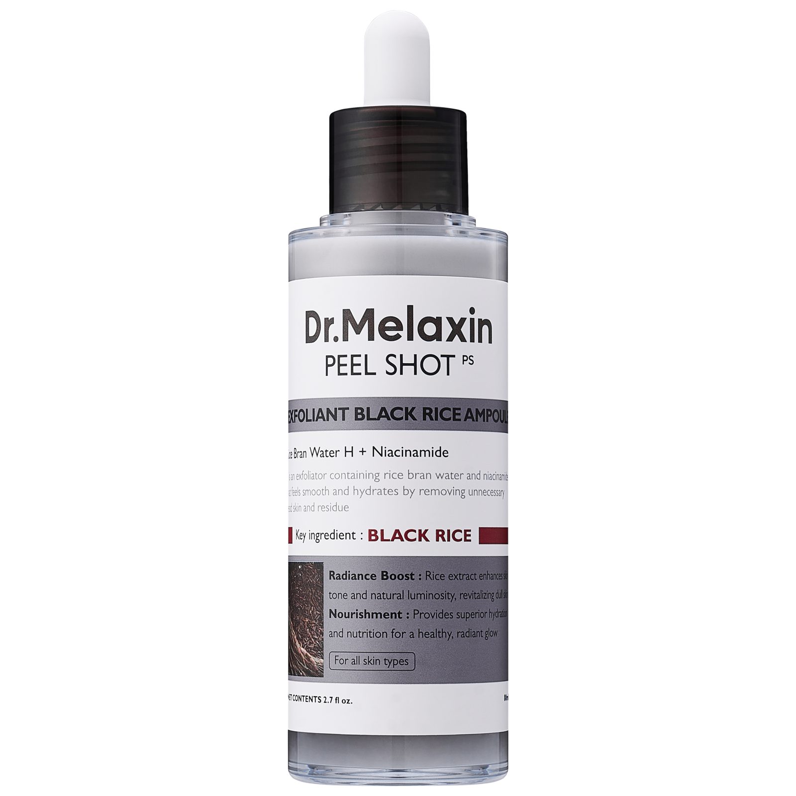 Dr.Melaxin Peel Shot Exfoliating Black Rice Ampoule 80 ml