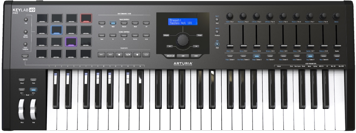 Arturia KeyLab 49 MkII Black MIDI-kontroller, bild 2