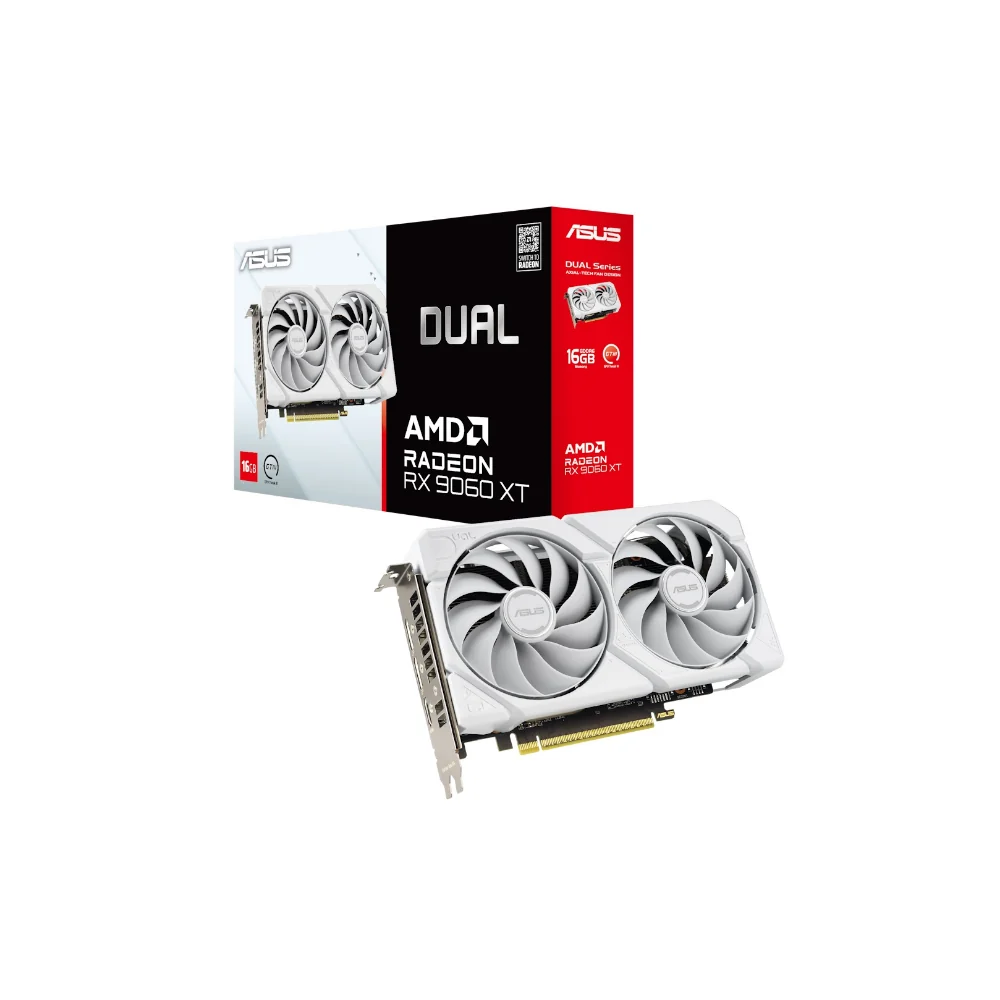 ASUS Radeon RX 9060 XT 16GB Dual White
