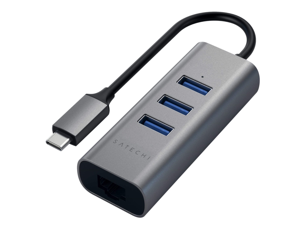 Satechi USB-C Hub 2-i-1 (grå)