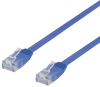 Nätverkskabel oskärmad Cat.6, RJ45, flat, 10 meter - Blå