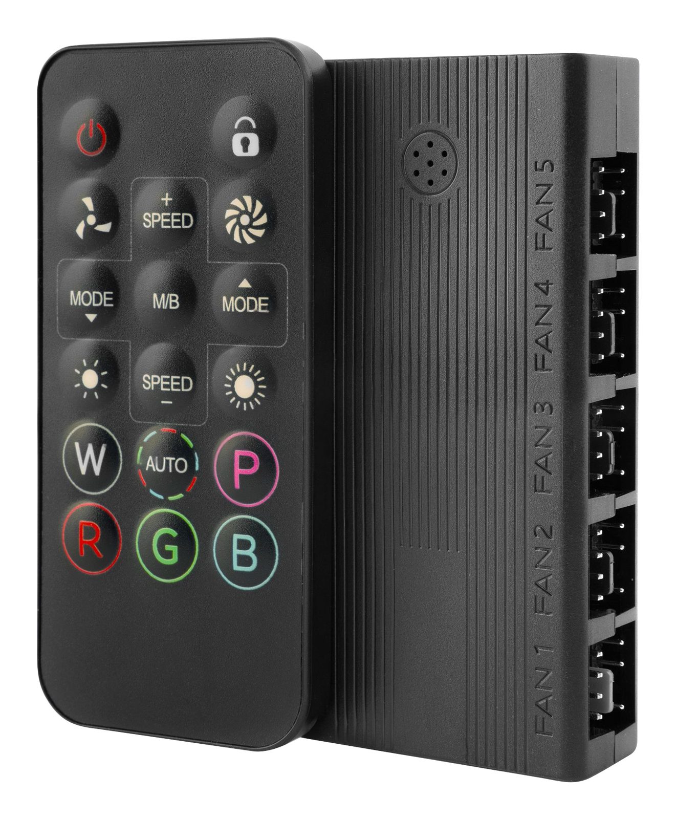 Mars Gaming MFHUB, Adresserbar RGB-kontroller, Svart, 4-stift, 3-stift, 80 mm, 40 mm