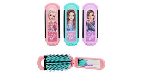 Topmodel - Folding Hairbrush with Mirror - Compact, bild 3